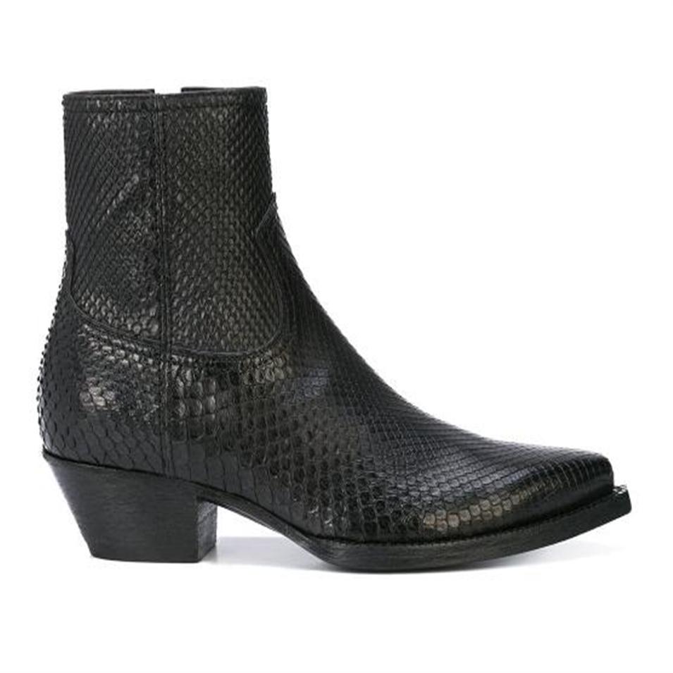 Man Slp Lukas Boots New Release Python Skin Effect Black Leather Side Zip Paris Fashion Lukas Boots Shoes229Z
Man Slp Lukas Boots New Release Python Skin Effect Black Leather Side Zip Paris Fashion Lukas Boots Shoes229Z