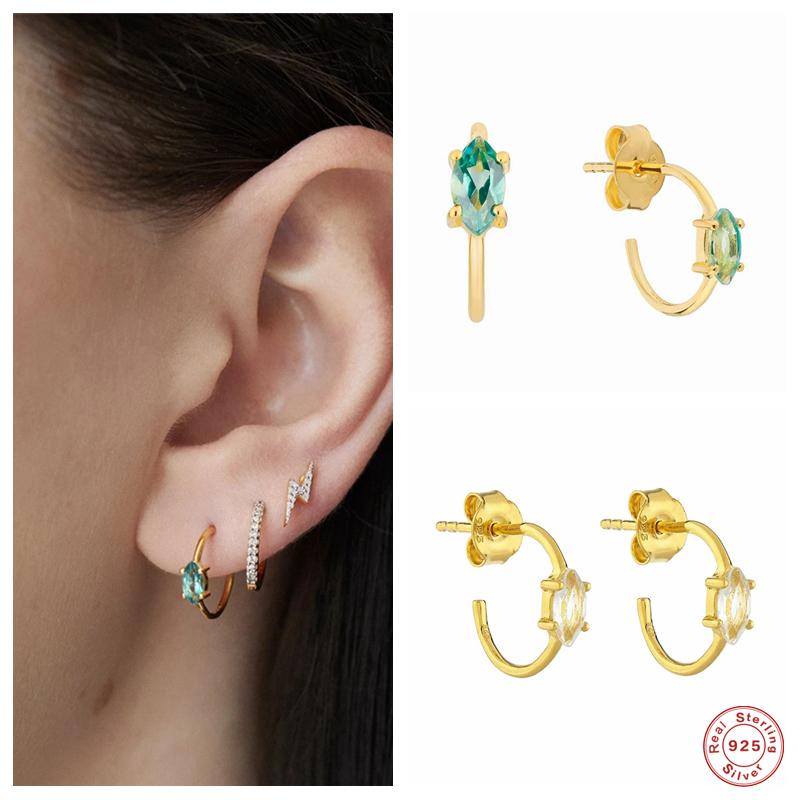 Hoop & Huggie Aide 925 Sterling Silver Oval Blue Green White Zircon Earrings For Women Opening Circle Hoops Piercing Pendientes JewelryHoop
Hoop & Huggie Aide 925 Sterling Silver Oval Blue Green White Zircon Earrings For Women Opening Circle Hoops Piercing Pendientes JewelryHoop