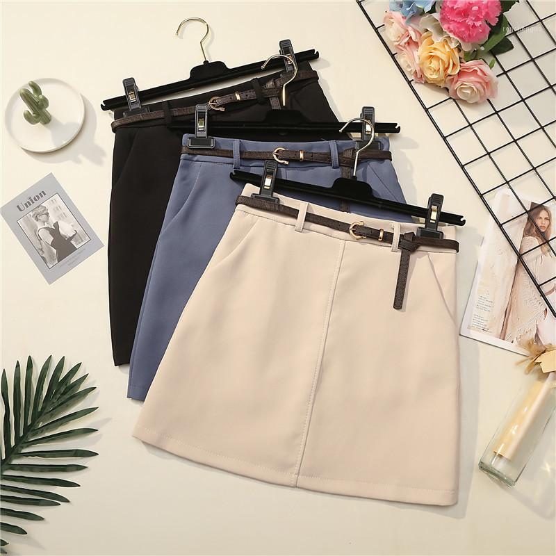 Solid High Waist Zipper Pocket Skirt Women 2022 Winter Sprng Elegant Office Ladies A-line Skirts Preppy Style With Belt, Black
Solid High Waist Zipper Pocket Skirt Women 2022 Winter Sprng Elegant Office Ladies A-line Skirts Preppy Style With Belt, Black