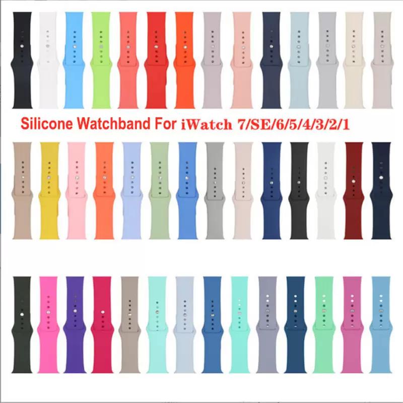 Silicone Strap For Apple Watch Band 44mm 40mm 41mm 45mm Soft Rubber Belt Watchband Bracelet Accessories Iwatch 7 6 5 4 3 2 1 Straps
Silicone Strap For Apple Watch Band 44mm 40mm 41mm 45mm Soft Rubber Belt Watchband Bracelet Accessories Iwatch 7 6 5 4 3 2 1 Straps