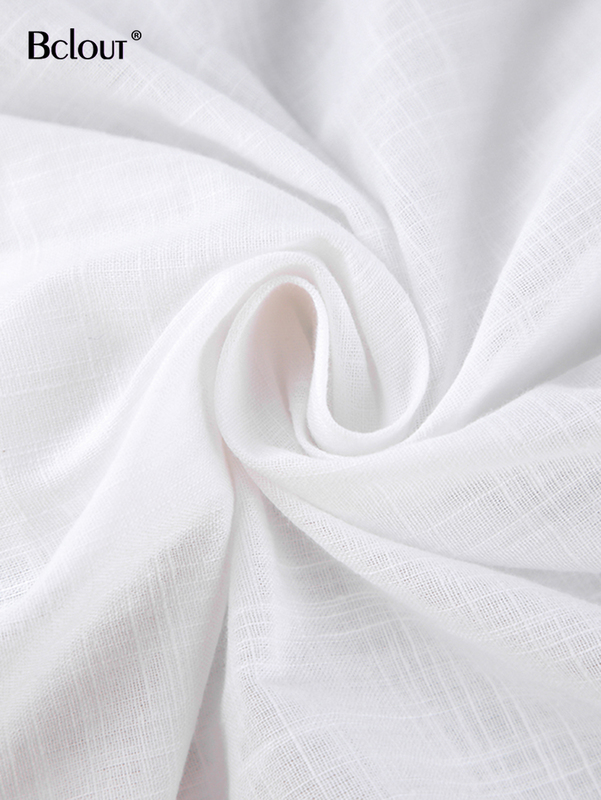 Bclout Linen Shorts 2 Piece Sets Womens Outfits White Summer Long Sleeve Loose Shirts Fashion Wide Leg Shorts Suit Woman Holiday 220521