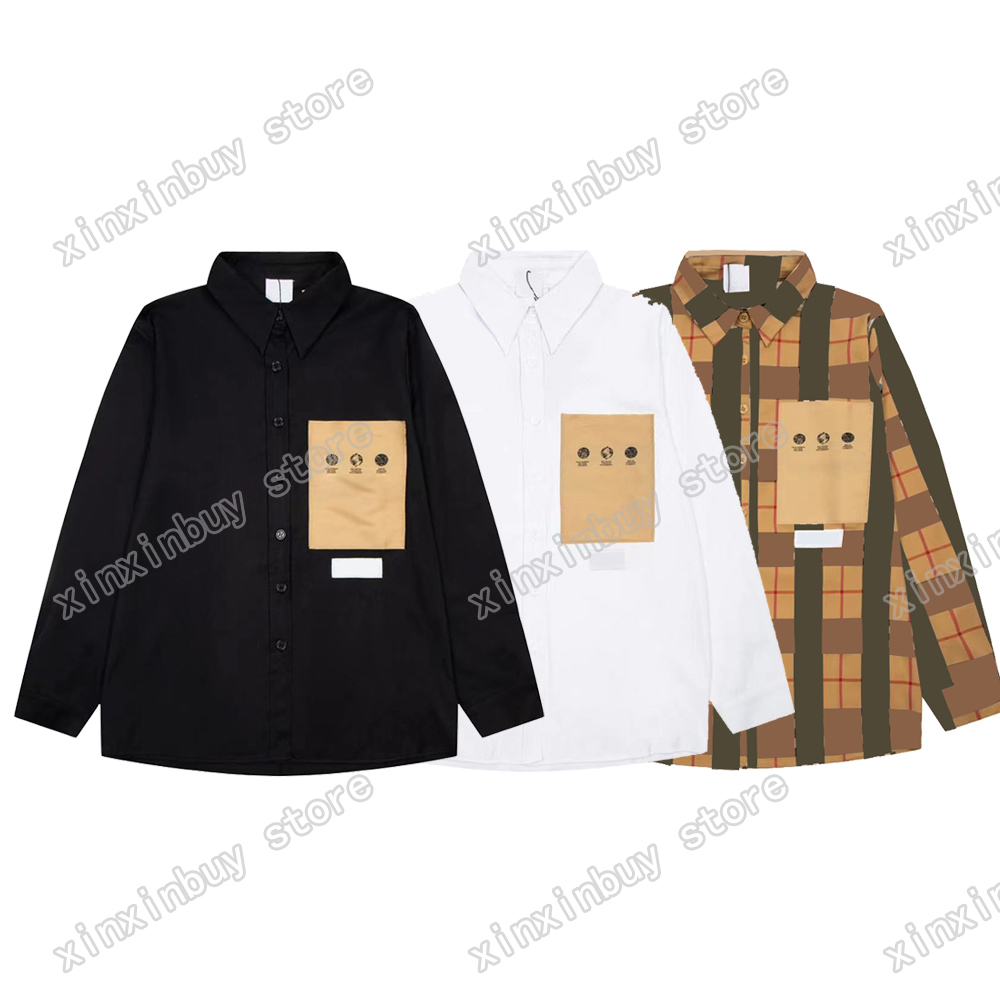 xinxinbuy Men Women Designers Casual Shirts Plaid London England cotton long sleeve Turn down collar Streetwear white black XS-L
xinxinbuy Men Women Designers Casual Shirts Plaid London England cotton long sleeve Turn down collar Streetwear white black XS-L