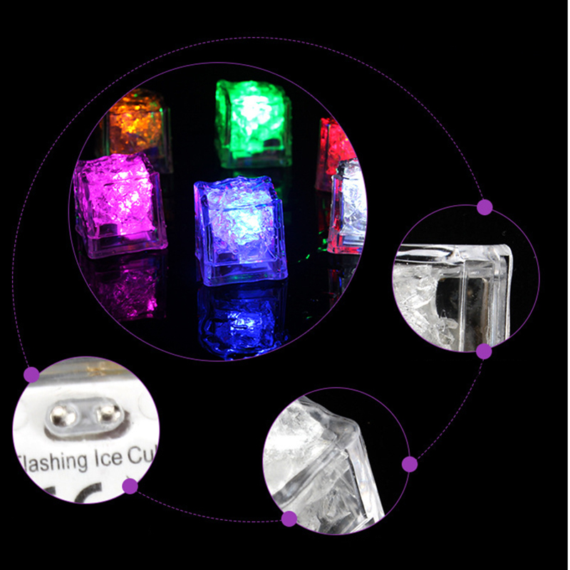 Bar Tools Luminous LED Ice Cubes Glowing Party Ball Flash Neon Wedding Festival Christmas Wine Glass Party Decoration