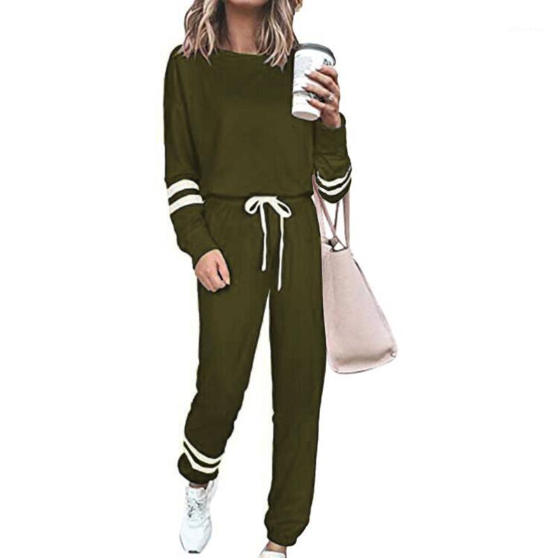 Women' Two Piece Pants Casual Set For Women Stripe Printing Sweatshirt Pant Sporty Outfits Plus Size Female Tracksuits, Army green 
Women' Two Piece Pants Casual Set For Women Stripe Printing Sweatshirt Pant Sporty Outfits Plus Size Female Tracksuits, Army green
