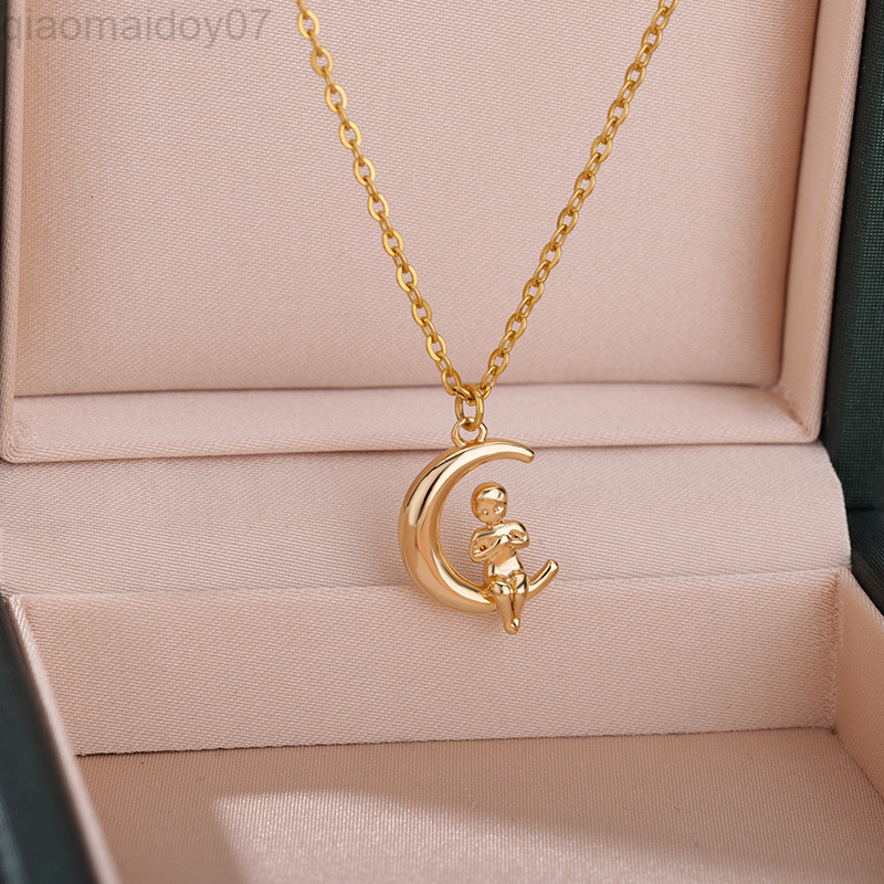 Moon Pendant Necklace For Women Stainless Steel Gold Color Necklaces 2022 Trend Choker Boho Aesthetic Jewelry Necklace Femme L220812
Moon Pendant Necklace For Women Stainless Steel Gold Color Necklaces 2022 Trend Choker Boho Aesthetic Jewelry Necklace Femme L220812