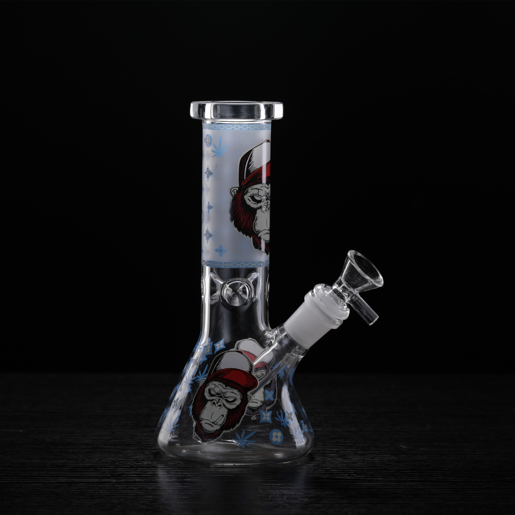 Glow in the dark beaker water pipe with printing silicone portable tobacco glass bong smoking dab rig
Glow in the dark beaker water pipe with printing silicone portable tobacco glass bong smoking dab rig