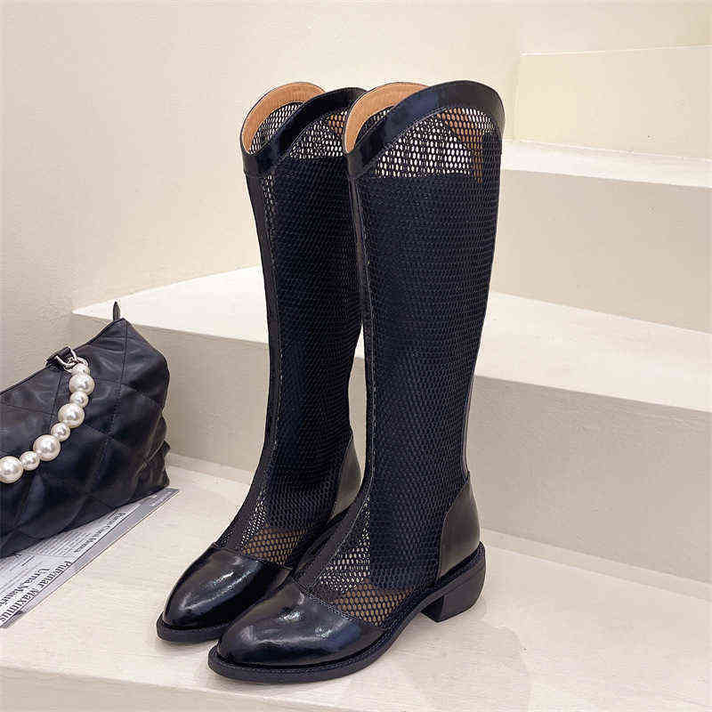 HBP Knee Boots Women Designer High Tube Knight Boots Breathable Hollow Mesh Pointed High Heels Summer Sandals Motorcycle Boots 220401, Black
HBP Knee Boots Women Designer High Tube Knight Boots Breathable Hollow Mesh Pointed High Heels Summer Sandals Motorcycle Boots 220401, Black
