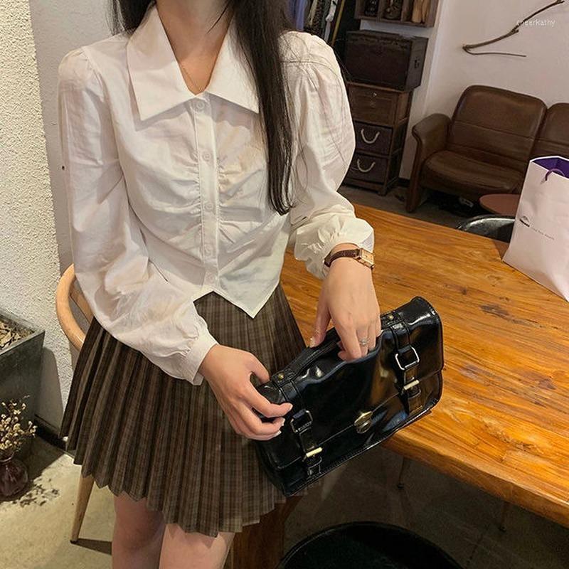Women's Blouses & Shirts Summer Tops Long Sleeve White Shirt For Women Girl Casual Blouse Button Up OL Lady Korean Fashion Cropped Short Clo
Women's Blouses & Shirts Summer Tops Long Sleeve White Shirt For Women Girl Casual Blouse Button Up OL Lady Korean Fashion Cropped Short Clo