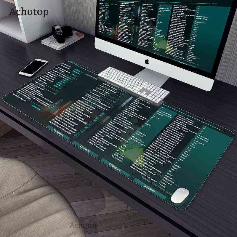 

Shortcuts Extra Large Mouse Pad Big Computer Gaming Mousepad 900x400 Rubber with Locking Edge Gaming Mouse Mat PC Gamer Desk Mat G220317