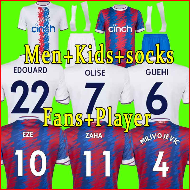 2022 2023 CRYSTAL OLISE Third Soccer Jerseys 22 23 PALACE ZAHA EZE J.AYEW Away maillots de foot BENTEKE SCHLUPP MATETA EDOUARD GALLAGHER Home Football shirts Kit white
2022 2023 CRYSTAL OLISE Third Soccer Jerseys 22 23 PALACE ZAHA EZE J.AYEW Away maillots de foot BENTEKE SCHLUPP MATETA EDOUARD GALLAGHER Home Football shirts Kit white
