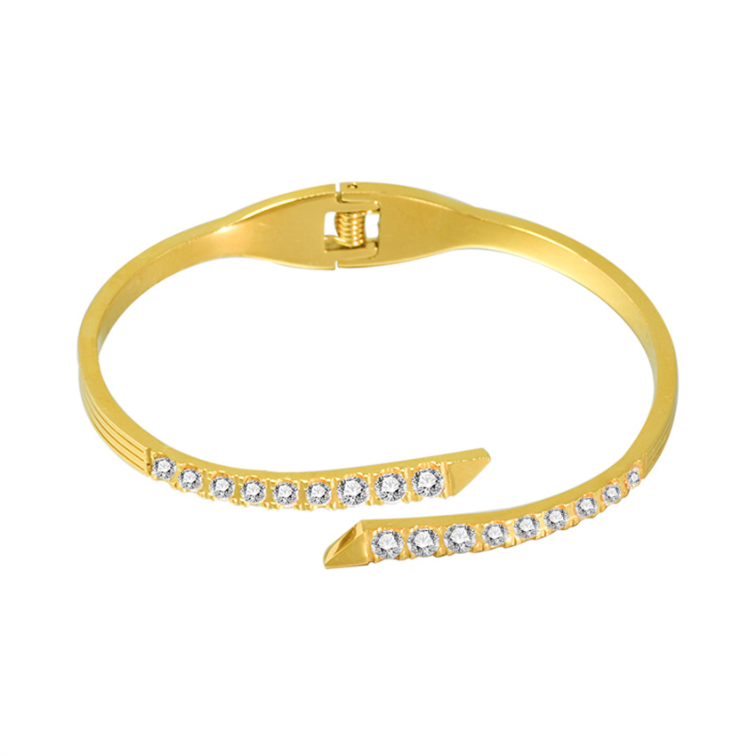 Titanium Steel Bracelet For Women Gold Color Cuff Bangle Crystal Stones Accessories Jewelry Luxury Brand Female Diamond Bracelets Wedding Holiday Party Vintage
Titanium Steel Bracelet For Women Gold Color Cuff Bangle Crystal Stones Accessories Jewelry Luxury Brand Female Diamond Bracelets Wedding Holiday Party Vintage