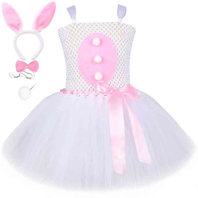 Girls White Rabbit Tutu Dress Kids Halloween Easter Bunny Come with Pink Ear Tie & Tail Tulle Baby Girl Birthday Party Dress L220715
Girls White Rabbit Tutu Dress Kids Halloween Easter Bunny Come with Pink Ear Tie & Tail Tulle Baby Girl Birthday Party Dress L220715