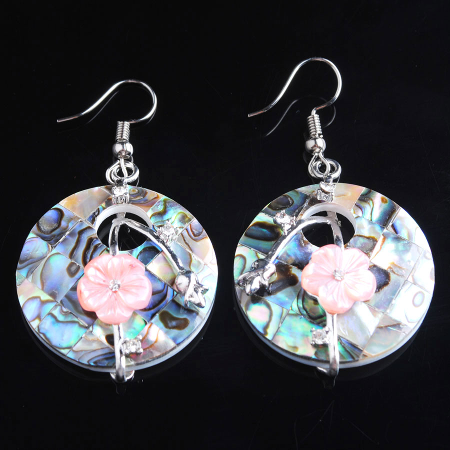 WOJIAER Fashion Hollow Women Dangle Earrings Natural Donut Mother of Pearl Abalone Shell Flower Crystal CZ Jewelry Earring BV909
WOJIAER Fashion Hollow Women Dangle Earrings Natural Donut Mother of Pearl Abalone Shell Flower Crystal CZ Jewelry Earring BV909