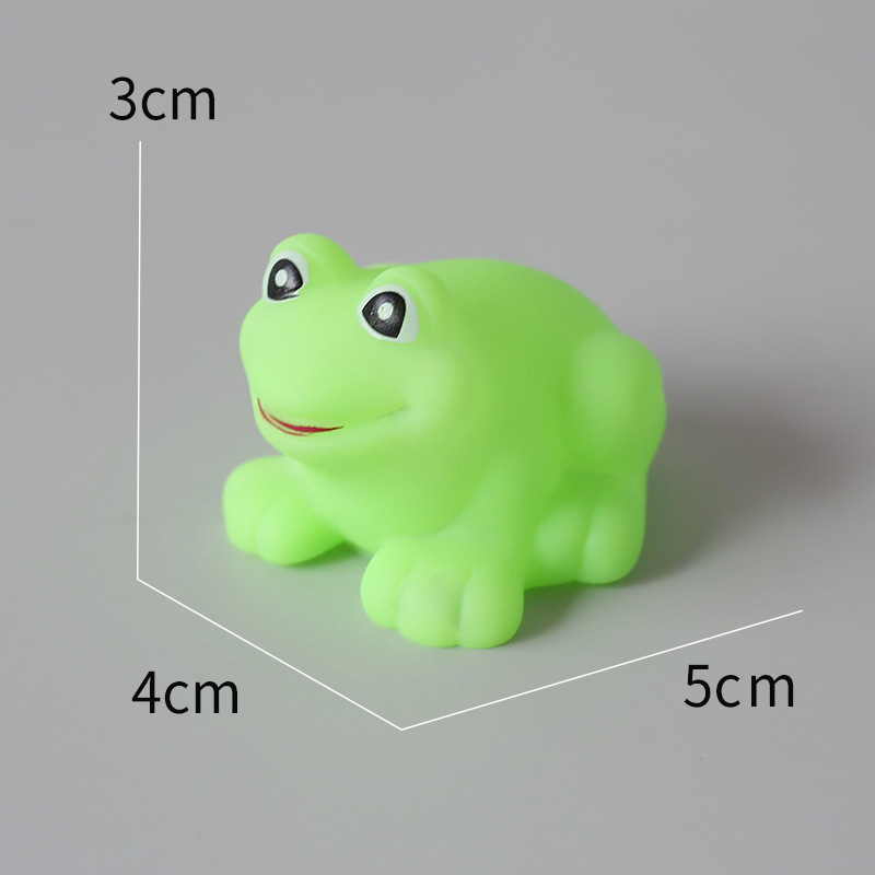 Cute Animals Swimming Water Toys Colorful Soft Rubber Float Squeeze Sound Press Squeaky Bathing Toy For Baby Bath Toys 1014