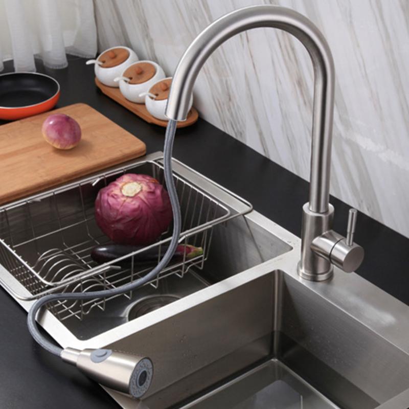 Kitchen Faucets Stainless Steel Single Handle Pull Out Water Tap Hole Swivel 360 Degree Mixer
Kitchen Faucets Stainless Steel Single Handle Pull Out Water Tap Hole Swivel 360 Degree Mixer