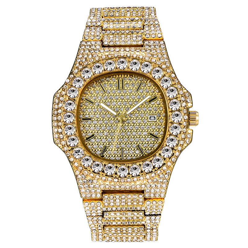 2022 Mens Watch Shinning Diamond Watches Stainless Steel Men Quartz Movement montre Watch Waterproof Gift Party Watches Wristwatch, Color 7
2022 Mens Watch Shinning Diamond Watches Stainless Steel Men Quartz Movement montre Watch Waterproof Gift Party Watches Wristwatch, Color 7