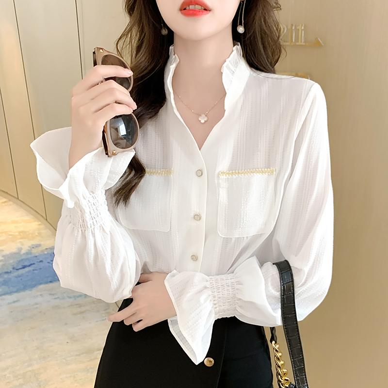Women' Blouses & Shirts Chiffon Loose Women' Fashion Solid Turn-down Collar White Shirt Summer Casual Long Sleeve Female ClothingWomen
Women' Blouses & Shirts Chiffon Loose Women' Fashion Solid Turn-down Collar White Shirt Summer Casual Long Sleeve Female ClothingWomen