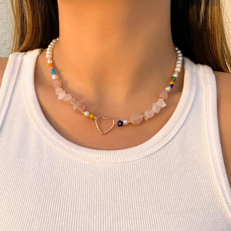 Chokers Pearl/Stone Bead Short Choker Necklace For Women Flower Beaded Chain With Heart 2022 Fashion Jewelry Trendy Girl CollarChokers
Chokers Pearl/Stone Bead Short Choker Necklace For Women Flower Beaded Chain With Heart 2022 Fashion Jewelry Trendy Girl CollarChokers