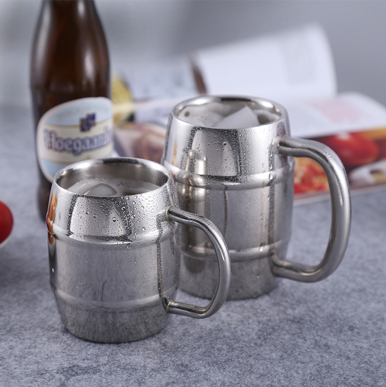 

Wine Glasses 2pcs/set 440ml /300ml/240ml Cups 304 Stainless Steel Wine Beer Whiskey Mugs Outdoor Travel Mug with Sleeve