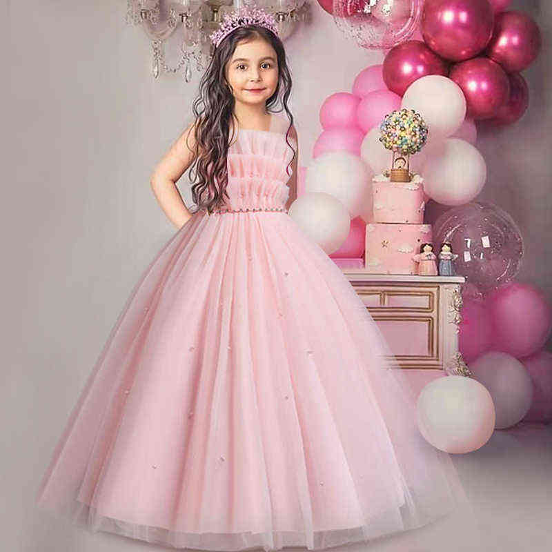summer Girls Dresses Birthday party Formal Evening Gown Princess Dress Flower Girls teens Children Clothing For Girl Clothes Y220510