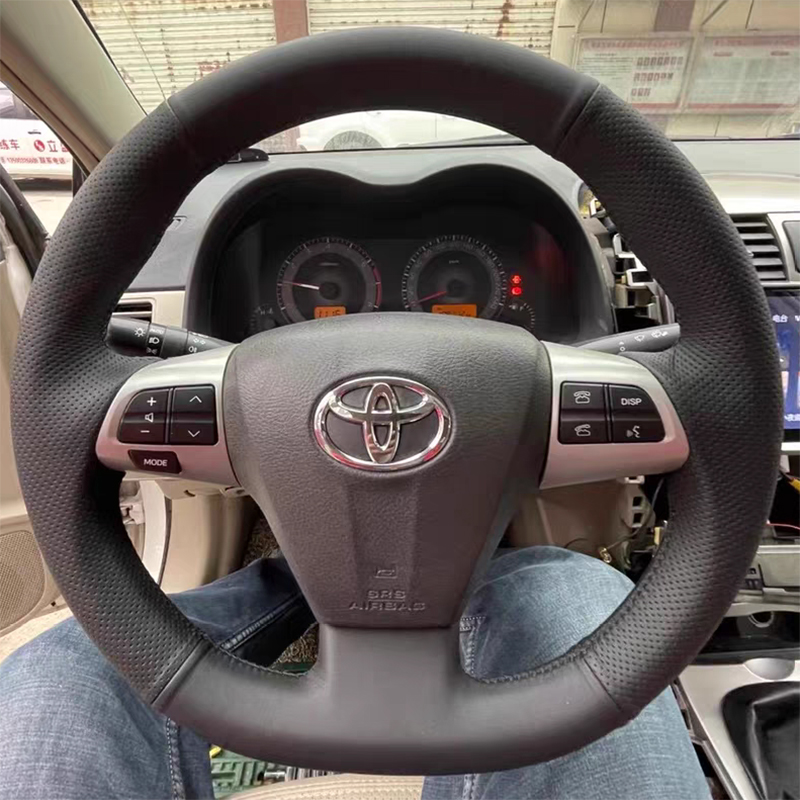 DIY Black Leather Steering Wheel Cover Custom Fit For Toyota Corolla RAV4 11-13 Stitch On Wrap Interior Accessories
DIY Black Leather Steering Wheel Cover Custom Fit For Toyota Corolla RAV4 11-13 Stitch On Wrap Interior Accessories
