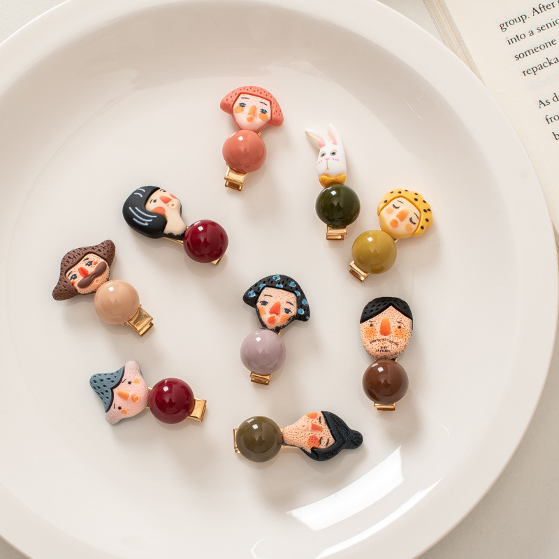 S2889 Fashion Jewelry Cute Funny Little Hair Clip Cartoon Mini Character Duck Beak Clip Women Girl Hair Accessories