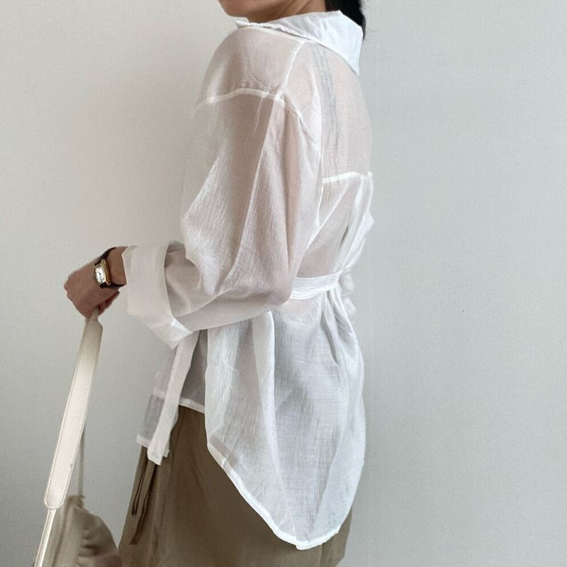 Chic Loose Long Sleeve Blouse Women Clothing Irregular White Sunscreen Shirt Women Fashion Casual Button Shirts Tops 15674 220407