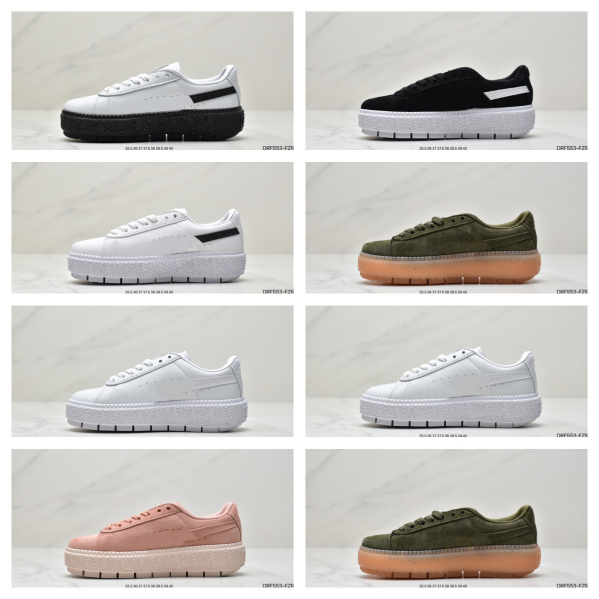 2022 Rihanna V2 Suede Platform shoes thick-soled sponge cake casual shoes women black white running sneaker luxury designer womens sneakers, Drf553-fzr-1
2022 Rihanna V2 Suede Platform shoes thick-soled sponge cake casual shoes women black white running sneaker luxury designer womens sneakers, Drf553-fzr-1