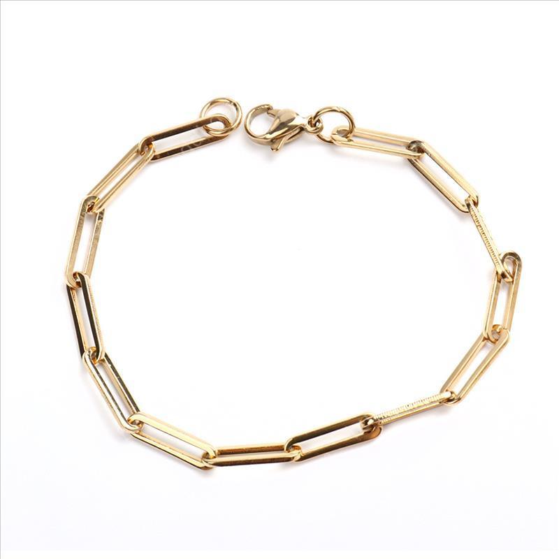 1pc 4mm 304 Stainless Steel Link Cable Chain Bracelets for Women Men Gold Silver Color Oval Bracelet Jewelry 19cm Long
1pc 4mm 304 Stainless Steel Link Cable Chain Bracelets for Women Men Gold Silver Color Oval Bracelet Jewelry 19cm Long