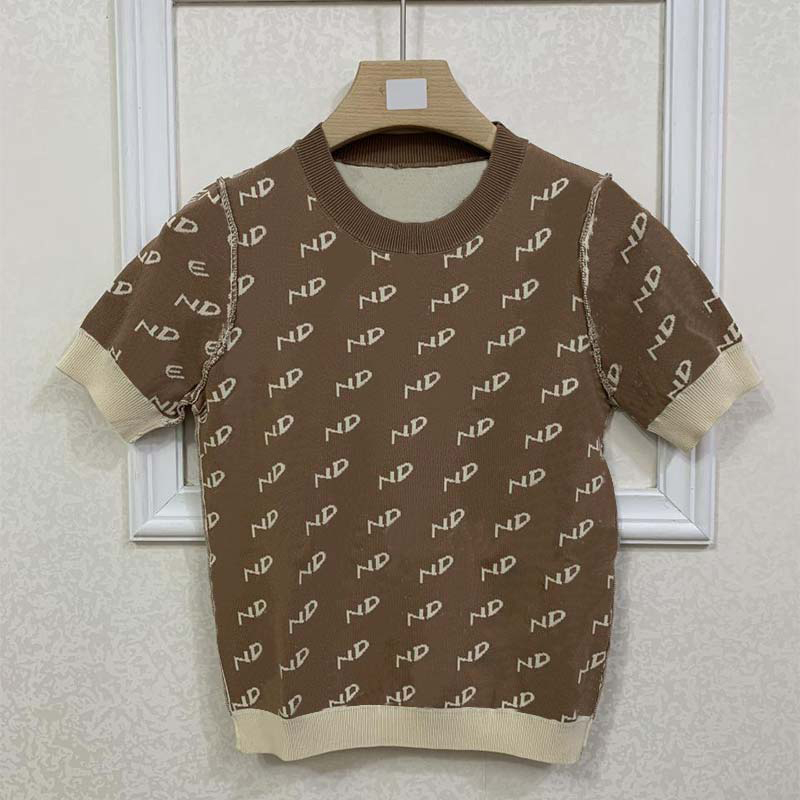 Summer Womens Knits Fashion Tops Lettered Printed Casual Vest Sleeveless Knit T Shirt Various Styles Crew Neck Short Sleeve Thin Tees, B+brown
Summer Womens Knits Fashion Tops Lettered Printed Casual Vest Sleeveless Knit T Shirt Various Styles Crew Neck Short Sleeve Thin Tees, B+brown