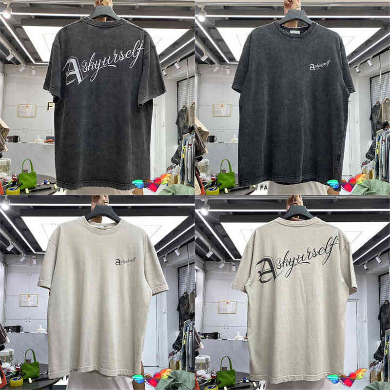 2022 Askyurself Sign T-shirt Men Women High Quality Vintage Graphic Tee Oversize Tops Washed Short SleeveT220721, Dark grey
2022 Askyurself Sign T-shirt Men Women High Quality Vintage Graphic Tee Oversize Tops Washed Short SleeveT220721, Dark grey