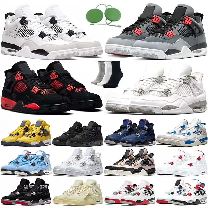 Jumpman 4 4s Basketball Shoes Red Thunder White Oreo Lightning Military Black Infrared Black Cat Bred Pure Money University Blue Sail mens womens trainers sneakers, Withbox-20
Jumpman 4 4s Basketball Shoes Red Thunder White Oreo Lightning Military Black Infrared Black Cat Bred Pure Money University Blue Sail mens womens trainers sneakers, Withbox-20
