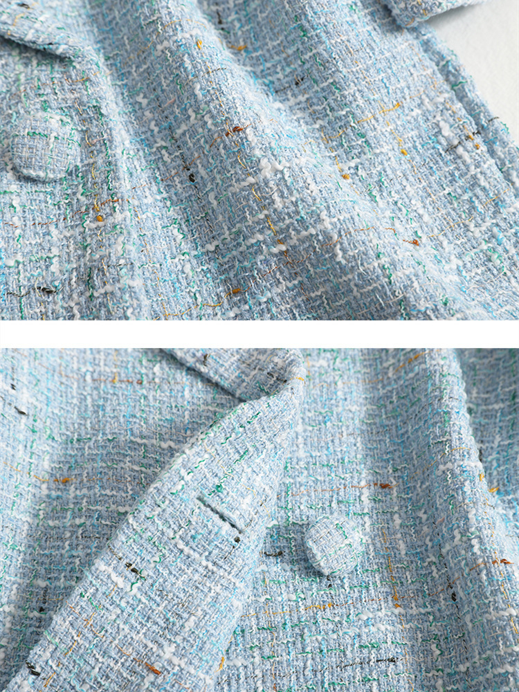 Temperament Allmatch Small Fragrant T Short Coat Jacket Women Lapel Doublebreasted Shortsleeved Crop Top Summer 220611