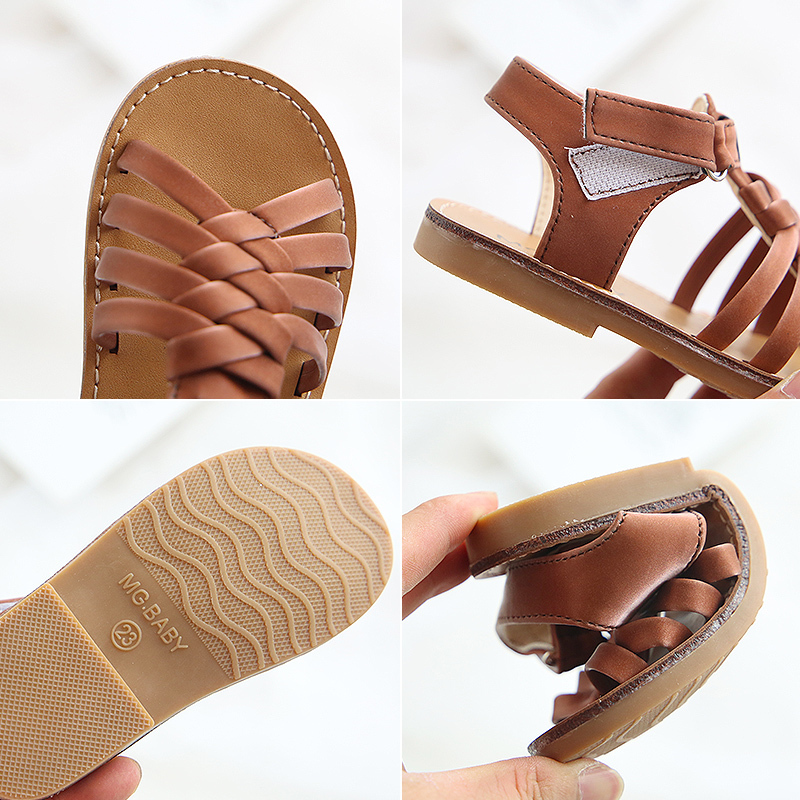Children's Woven Sandals Summer Fashion Boys Casual Shoes Open Toe Soft Little Girls Beach Shoes for Toddler Baby 220524