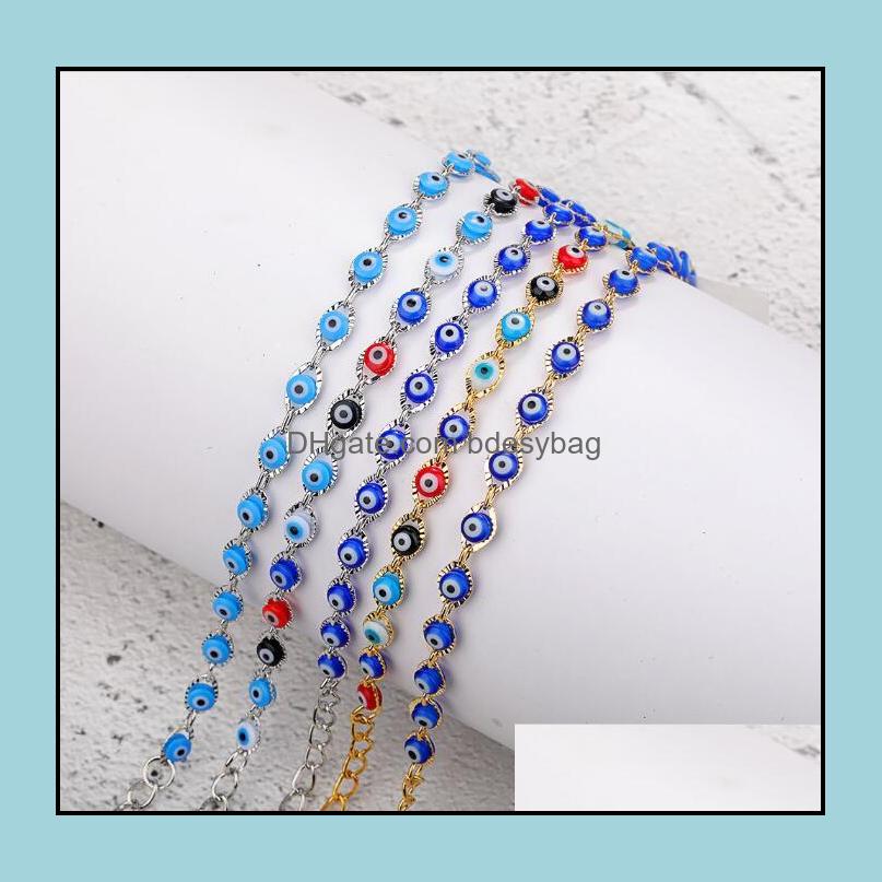 Link Chain Bracelets Jewelry Turkey Evil Blue Eye Bracelet Prayer Gold Plated Oval Eyes Charm Bangles For Women Gift Drop Delivery 2021 2O4
Link Chain Bracelets Jewelry Turkey Evil Blue Eye Bracelet Prayer Gold Plated Oval Eyes Charm Bangles For Women Gift Drop Delivery 2021 2O4