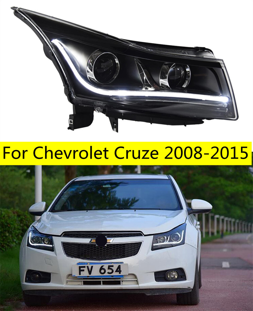 

LED Head Light Parts For Cruze 20 08-20 15 Front Headlights Replacement DRL Daytime light Projector Facelift