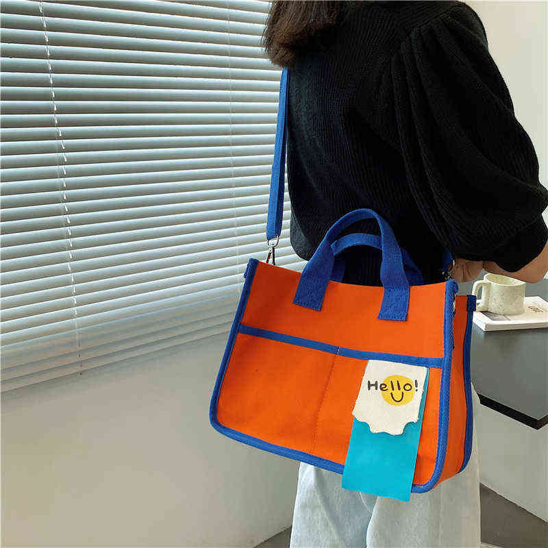 Canvas Bag Color Matching Large Capacity Shoulder Luxury Handbag Bags Women Handbags Shopper 220615, Pink
Canvas Bag Color Matching Large Capacity Shoulder Luxury Handbag Bags Women Handbags Shopper 220615, Pink