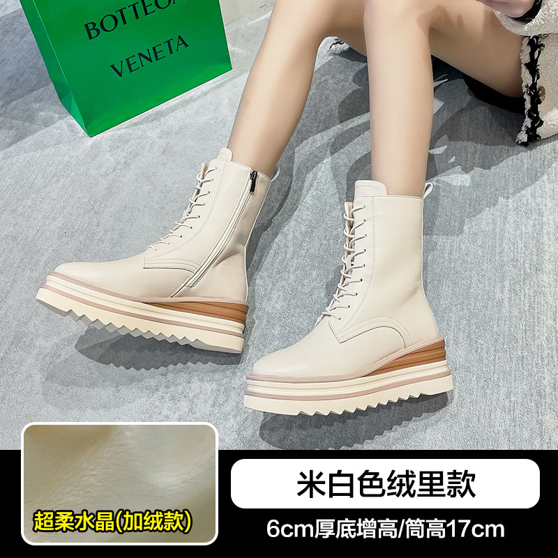 Genuine Leather Ankle Boots Mid Calf Women Winter Boots 2022 Warm Fur Shoes Women Booties Female 6cm Platform Wedge Heel, Black-1
Genuine Leather Ankle Boots Mid Calf Women Winter Boots 2022 Warm Fur Shoes Women Booties Female 6cm Platform Wedge Heel, Black-1