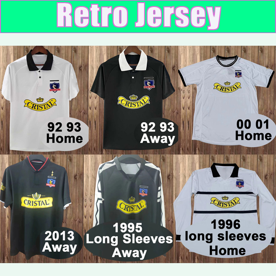 92 93 Colo Colo Retro Soccer Jersey ANGEL FERNRNDEZ VIDRL LERL BARTICCIOTTO 1995 Long Sleeves Home White Away Black Football Shirt Uniforms, Fg8498 1992 1993 away
92 93 Colo Colo Retro Soccer Jersey ANGEL FERNRNDEZ VIDRL LERL BARTICCIOTTO 1995 Long Sleeves Home White Away Black Football Shirt Uniforms, Fg8498 1992 1993 away