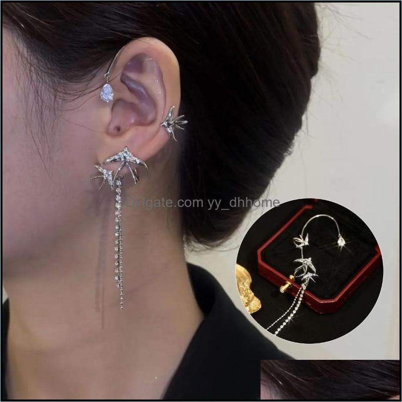 Clip-On Screw Back Earrings Jewelry Sparkling Zircon Bird Long Tassel Ear Wrap Dangle Cuff Non Piercin Dhmtl
Clip-On Screw Back Earrings Jewelry Sparkling Zircon Bird Long Tassel Ear Wrap Dangle Cuff Non Piercin Dhmtl
