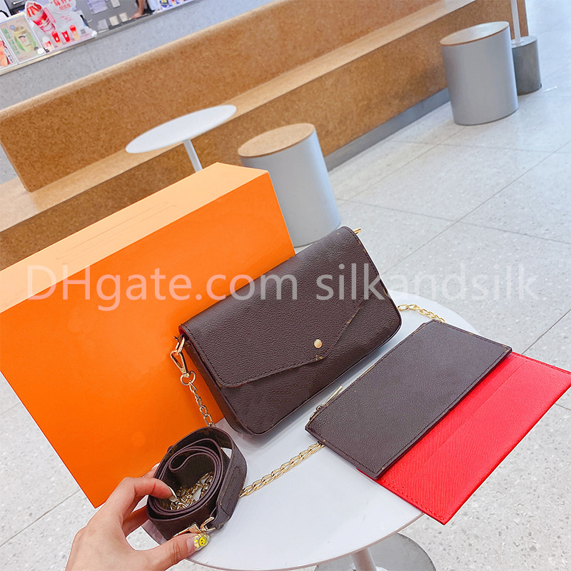 Designer Womens Bags One Shoulder Bag High Quality Vintage Printed Messengerbags Three-piece envelope Purse Luxury Wide Shoulder Strap Chain Wallet, Multi-color
Designer Womens Bags One Shoulder Bag High Quality Vintage Printed Messengerbags Three-piece envelope Purse Luxury Wide Shoulder Strap Chain Wallet, Multi-color
