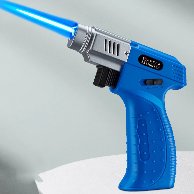 Gas Windproof BBQ Kitchen Cooking Jet Torch Turbine Lighter High Capacity Spray Gun Jewelry Metal Welding Gifts Lighters W260202