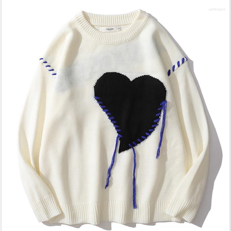 Men's Sweaters Oversized Heart Patchwork Fashion Streetwear Hip Hop Pullover Knitted Sweater Autumn Winter Mens Knitwear Jumper Black Perf22
Men's Sweaters Oversized Heart Patchwork Fashion Streetwear Hip Hop Pullover Knitted Sweater Autumn Winter Mens Knitwear Jumper Black Perf22