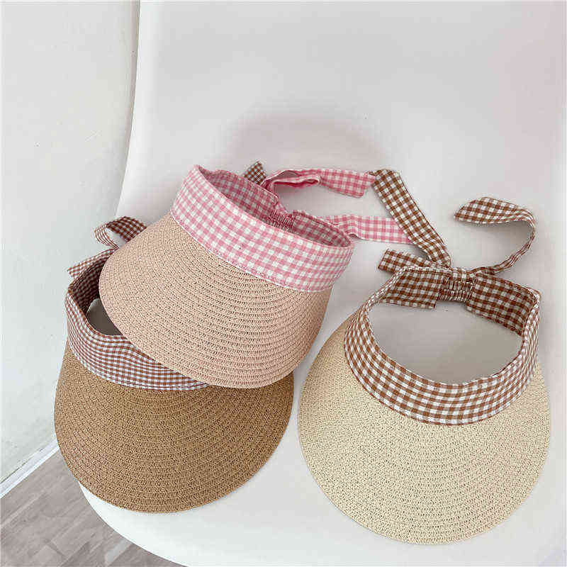Fashion Summer Kids Visor Caps Girls Plaid Sun-Resistant Baseball Hat Straw Hat with Bowknot Kids Sunshade Hat Beach Cap L220716, Green
Fashion Summer Kids Visor Caps Girls Plaid Sun-Resistant Baseball Hat Straw Hat with Bowknot Kids Sunshade Hat Beach Cap L220716, Green