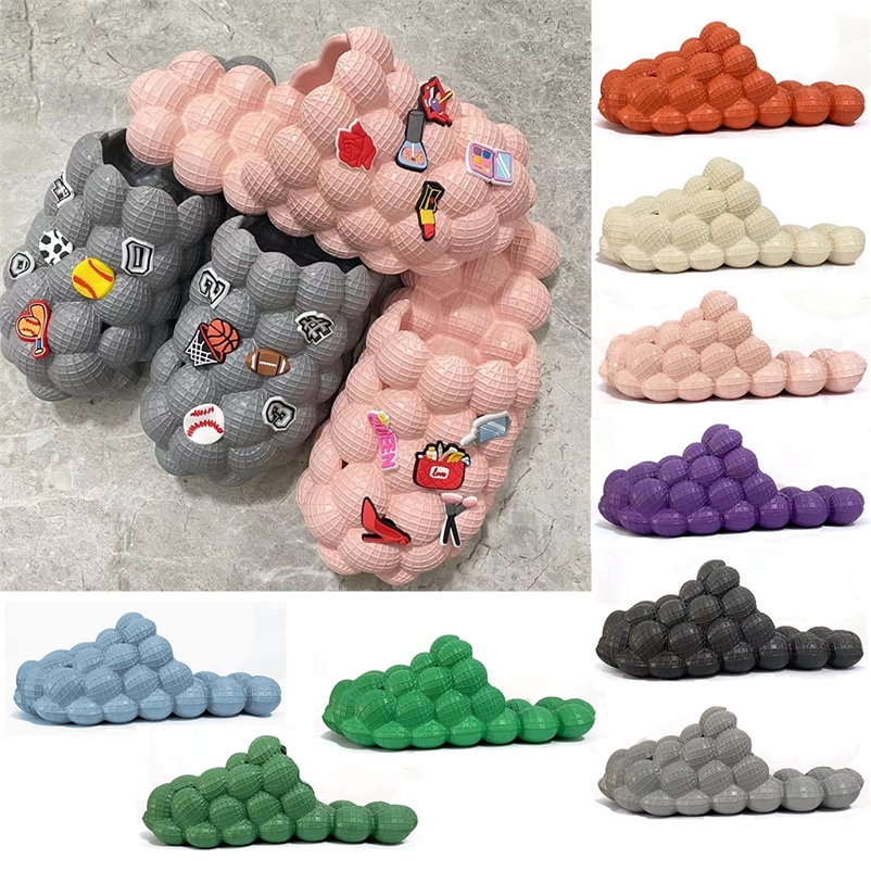 Unisex Summer Slides For Women Outdoor Open Toe Slippers Bubble Massage Litchi Sandals Brand Fashion Designer Sandals Men Clogs 220622, Beige no charms
Unisex Summer Slides For Women Outdoor Open Toe Slippers Bubble Massage Litchi Sandals Brand Fashion Designer Sandals Men Clogs 220622, Beige no charms