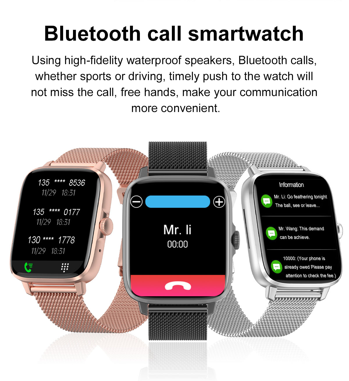 DT102 Smart Watch Full Touch Screen Fitness Tracker Heart Rate Monitor SpO2 IP68 Waterproof Pedometer for Men Women Compatible with iOS and Android