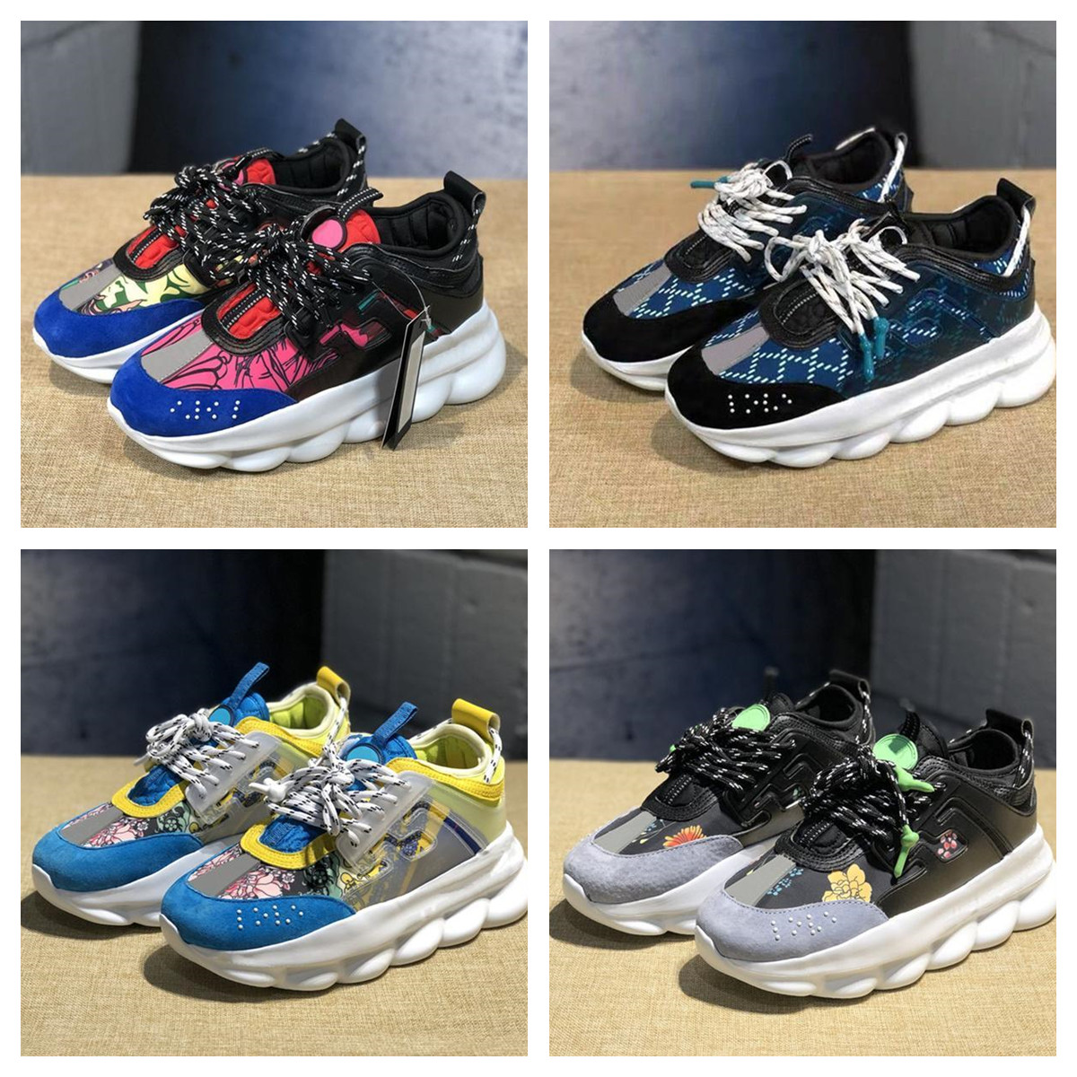 Casual Shoes Italy Reflective Height Reaction Sneakers Triple Black white Multi-Color Suede Red Blue Yellow Fluo Tan Men Women Trainers Versace 36-45
Casual Shoes Italy Reflective Height Reaction Sneakers Triple Black white Multi-Color Suede Red Blue Yellow Fluo Tan Men Women Trainers Versace 36-45
