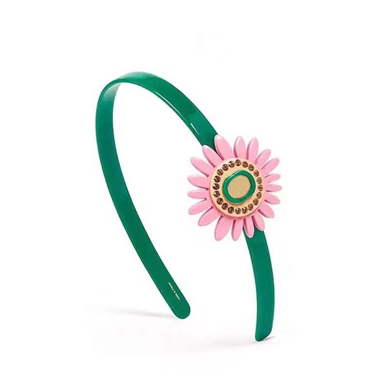 Elegant Sunflower Letter Headband Women Letters Hairband with Stamp Fashion Hair Accessories for Gift Party