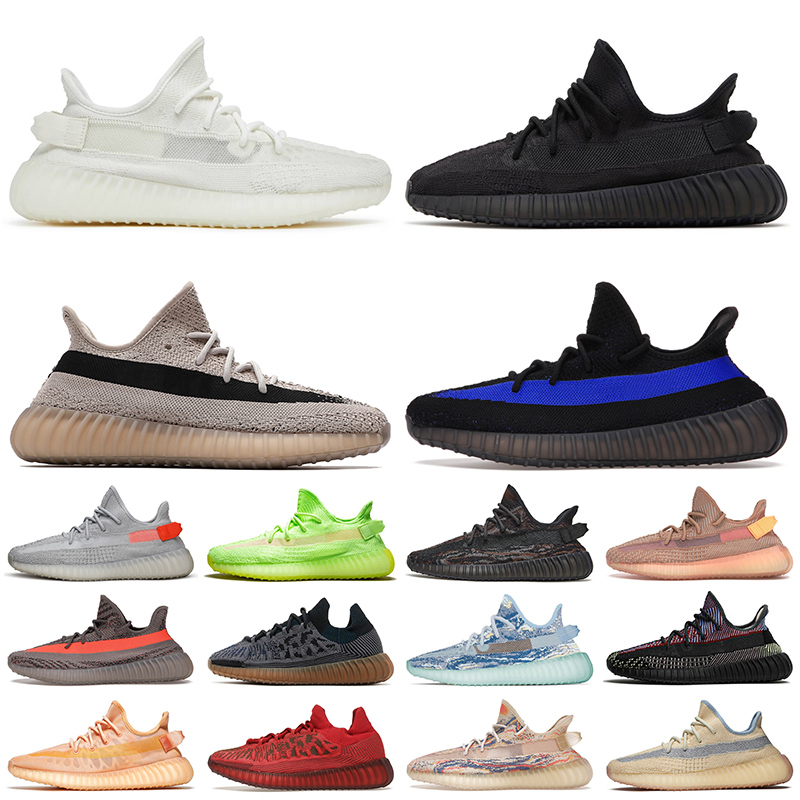 2022 Women Mens Trainers Static Running Shoes Pure Oat Onyx V2 Beige Black Dazzling Blue CMPCT Slate Red Beluga Reflective Mono Clay Yecheil Big Size 36-48 Sneakers, D14 rust pink jade glaze 36-40