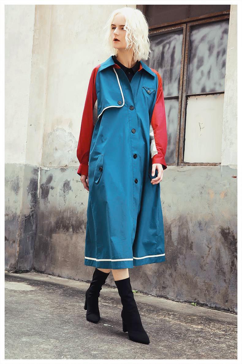 Women' Trench Coats MSXU Autumn Winter Elegant Vintage Color-Block Loose Sport Casual Windbreaker Coat Blazer, Blue and red
Women' Trench Coats MSXU Autumn Winter Elegant Vintage Color-Block Loose Sport Casual Windbreaker Coat Blazer, Blue and red